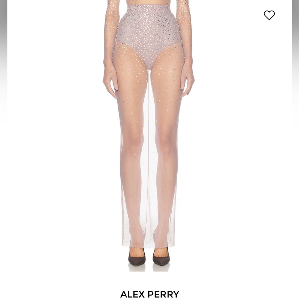 Alex Perry crystal mesh skirt